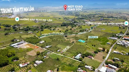 Bán 625m2 đất cln, đất đẹp bằng phẳng, trung tâm thị trấn ma lâm, giá 468 triệu hết sổ