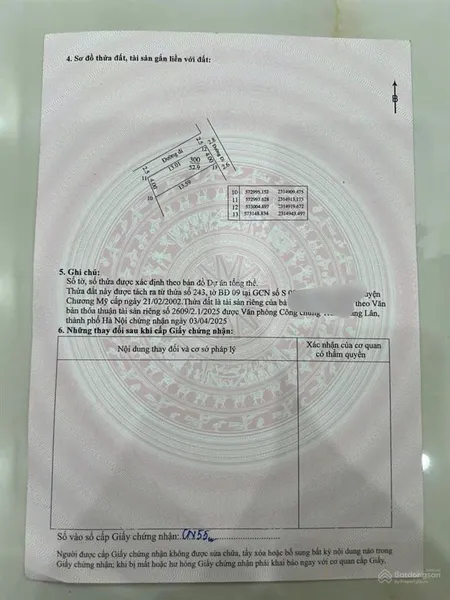 Bán đất tại thị trấn chúc sơn, 2,65 tỷ, 52,9m2