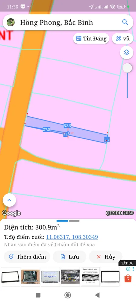 Bán đất 300m² có 91m² thổ cư mặt tiền đường nhựa 715 giá 750 triệu Xã Hòa Thắng