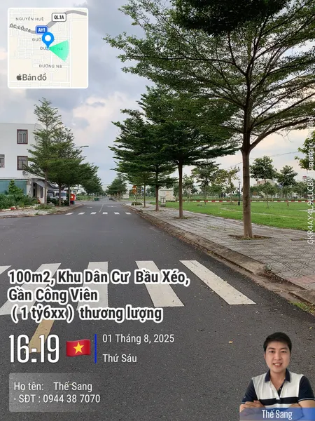 Bán 100m2 Tại Khu Dân Cư Bầu Xéo Trảng Bom,Sổ Riêng Thổ Cư 100%