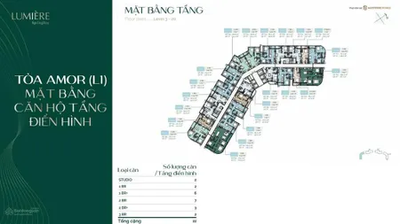 Lumière springbay duy nhất 1 căn 1n+ giá tốt view thoáng, tầng 21 dt 45m giá tts chỉ 3 tỷ 285
