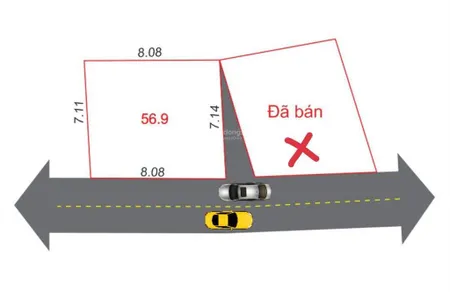 Bán 56.9m2 ô tô tránh nhau tại tổ 9, thị trấn quang minh, mê linh, hà nội