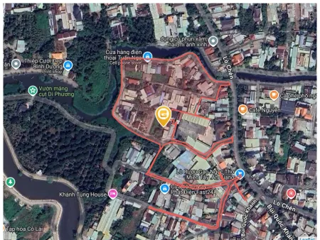 Bán đất 848m² ngang 16m giá 12 tỷ Phường Thủ Dầu Một
