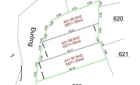 Bán đất 97.8m² ngang 5m Phường Vĩnh Phúc