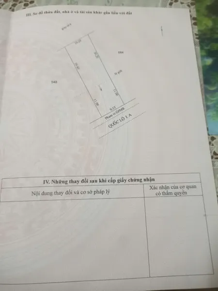 Bán đất QL1A đoạn cây xăng Trường Thịnh 298.6m² ngang 9.15m Phường Mỹ Xuyên