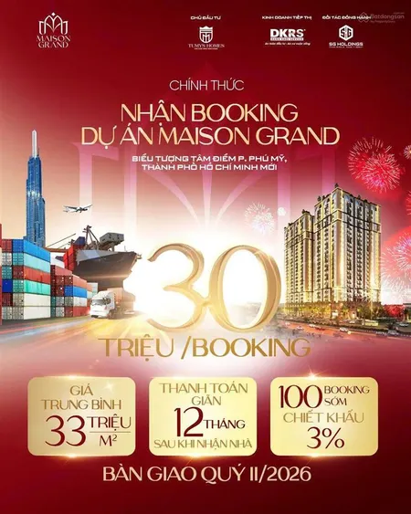 Maison grand chính thức nhận booking giai đoạn mới