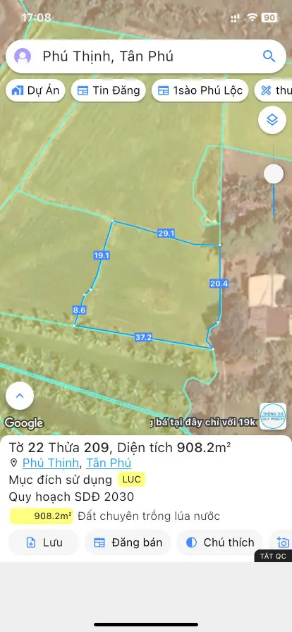 Bán đất nông nghiệp có kênh thuỷ lợi,đang cho thuê