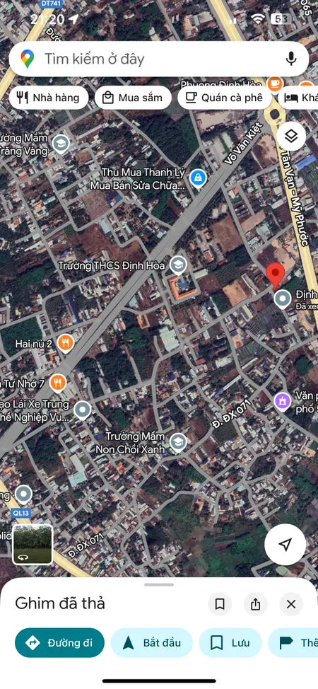 Đất Định Hoà (phường Chánh Hiệp-TP.HCM) Mt Dx070 ngay sau trường Cấp 2,nhựa 7m thông xây nhà đẹp