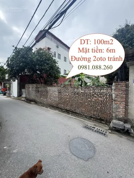 Hot 100m2 tại gia lâm đường oto tránh, mặt tiền 6m