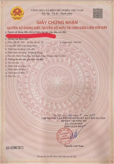Nam phương tiến 106.9m2 mt gần 9m. đường thông, vị trí gần như lô góc, hai mặt đường