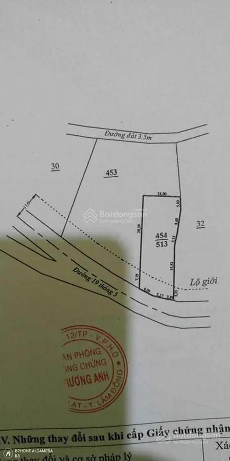 Đất mặt tiền đường nhựa chính 19/5 lạc dương, gần ngã 4 lạc dương, sổ hồng chính chủ