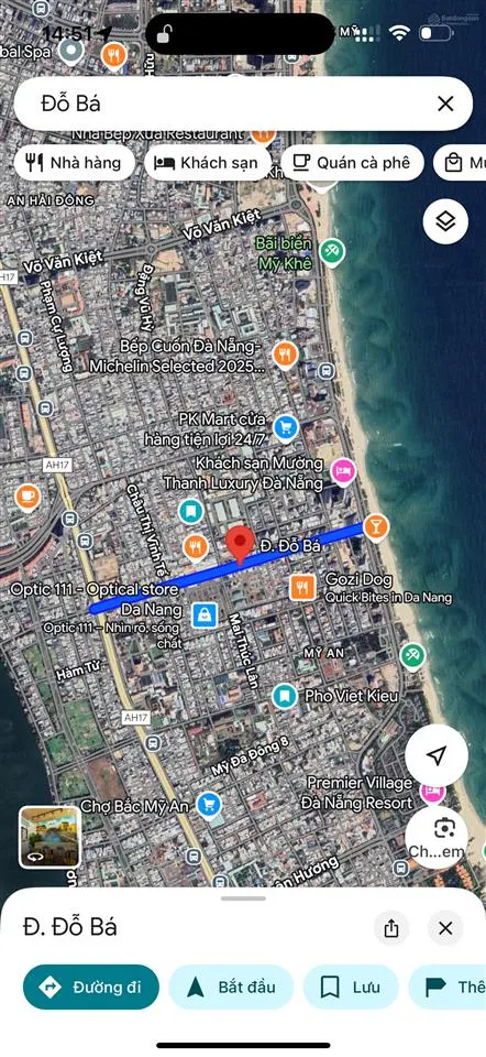 Bán mặt tiền đỗ bá 630m2 ngang 20m quận ngũ hành sơn, đà nẵng