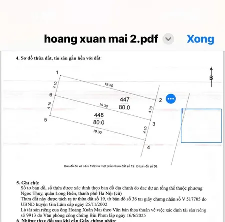 Đất phân lô ngõ 86 ngọc thụy, 160m2 đã chia 2 lô mt 8.2m chào bán 155 triệu/m2. vị trí tuyệt vời