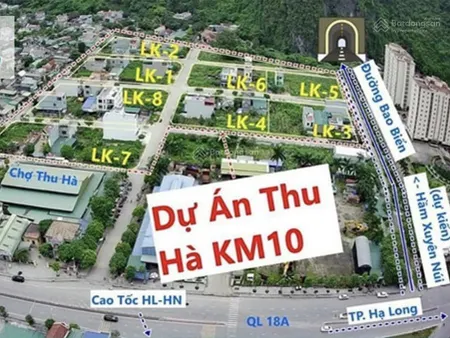 Chính chủ bán đất dự án thu hà nằm sát quốc lộ 18a, chợ km 10.