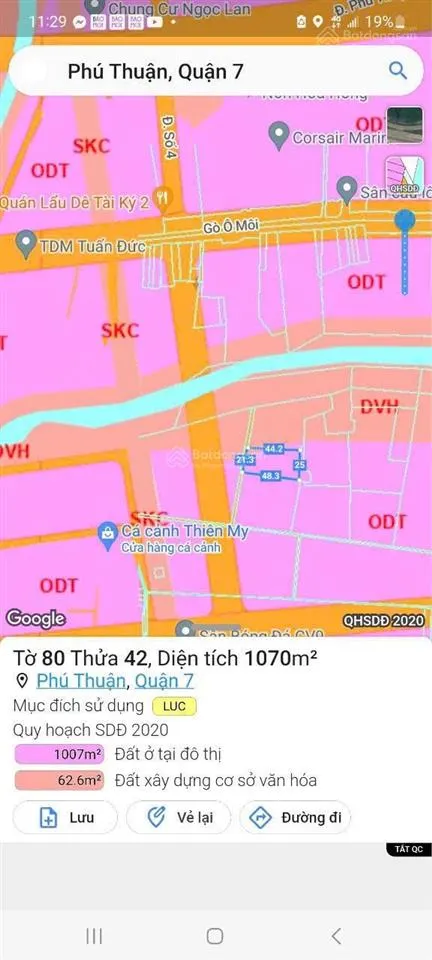 Bán đất phường phú thuận, gò ô môi quận 7 giá tốt