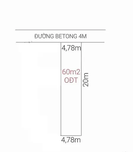 Đất hiệp thành sau nhà thờ chánh thiện. diện tích 4,78 x 19 tc 60m, giá chỉ 1ty650 triệu