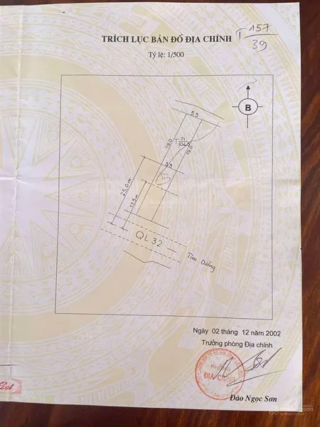 Chính chủ bán đất mặt đường ql32, phúc thọ, hà nội (ngã tư gạch). giá 10.5 tỷ