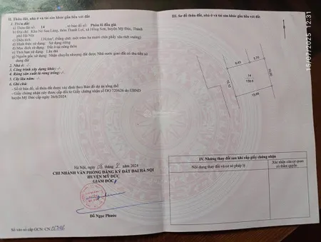 Bán lô đất đấu giá hồng sơn, mỹ đức, hà nội
