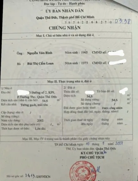 Bán nhà hẻm ôtô 4ty750 Trường Thọ