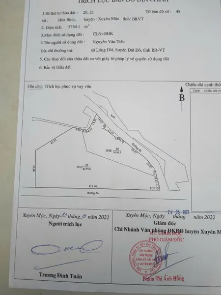 Bán đất 2209m² ngang 60m giá 1.1 tỷ Xã Hòa Hội