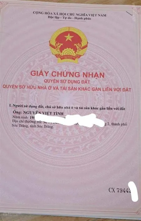 Bán đất phường 5, sóc trăng, 1,5 tỷ, 727,7m2, mặt tiền 8m, pháp lý đầy đủ