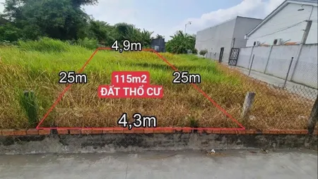 Chính chủ- Bán đất thị trấn cần giuộc 115m2 (full thổ cư)