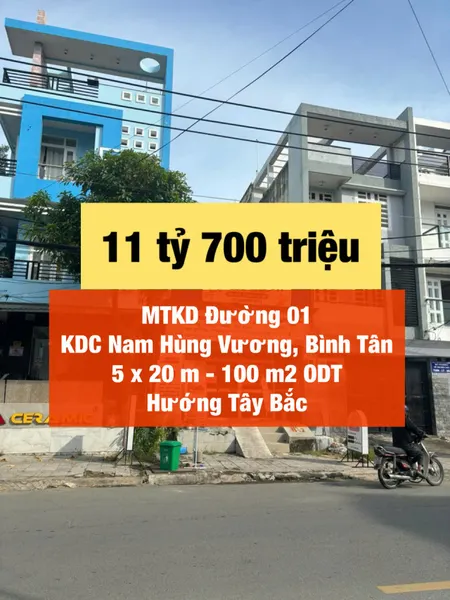 Đất mặt tiền kinh doanh đường 01 KDC Nam Hùng Vương