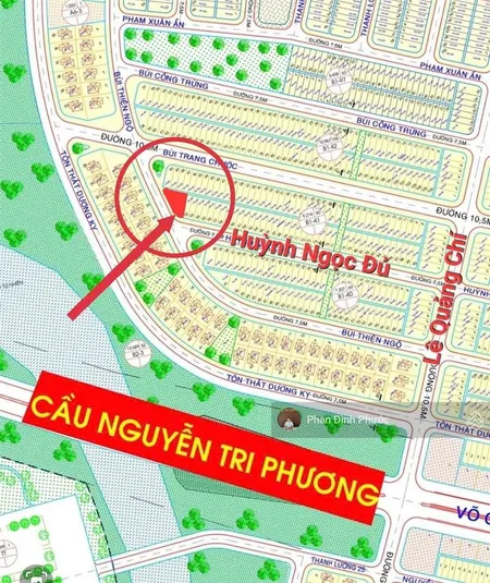 Bán lô góc 2mt đường bùi thiện ngộ và huỳnh ngọc đủ