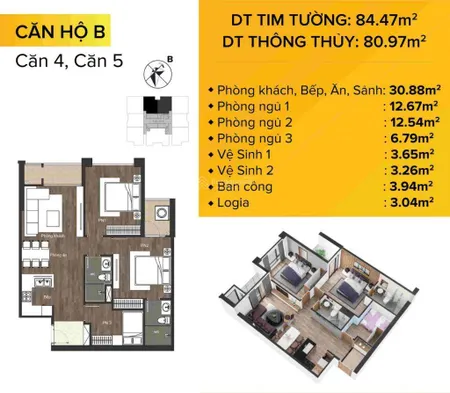 Cần bán căn hộ cao cấp 3 ngủ tại the sun mễ trì căn 3505 chỉ 6.5 tỷ