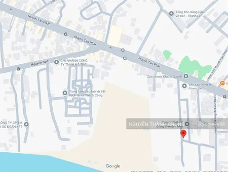 Bán lô đất góc 3 mặt tiền huỳnh tấn phát, phú xuân, nhà bè 182.4m² 9.5 tỷ!