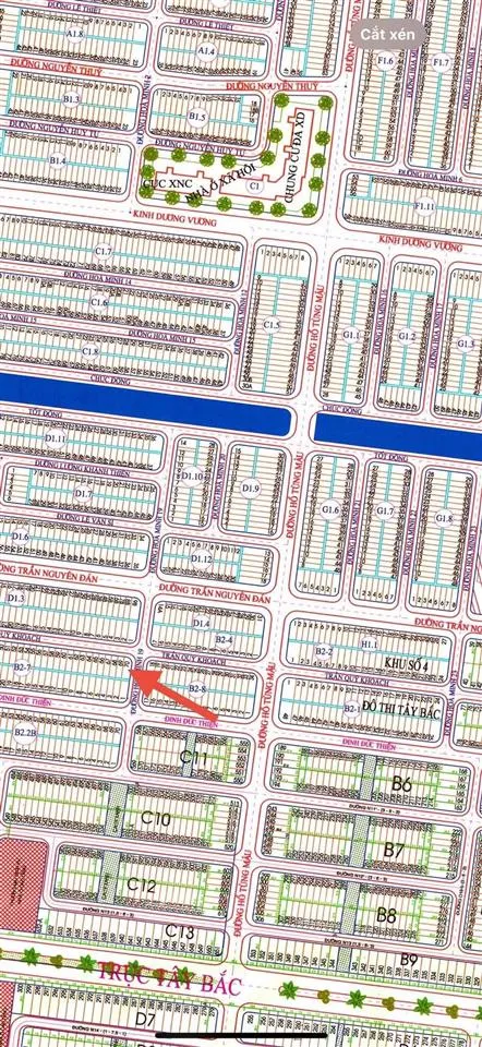 Lô góc 2 mặt tiền đường trần quý khoách và hoà minh 19
