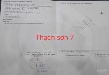 Bán đất mt 5m5 thạch sơn 7, hoà hiệp nam, đà nẵng. gần ngay cụm 9 toà chung cư đang triển khai