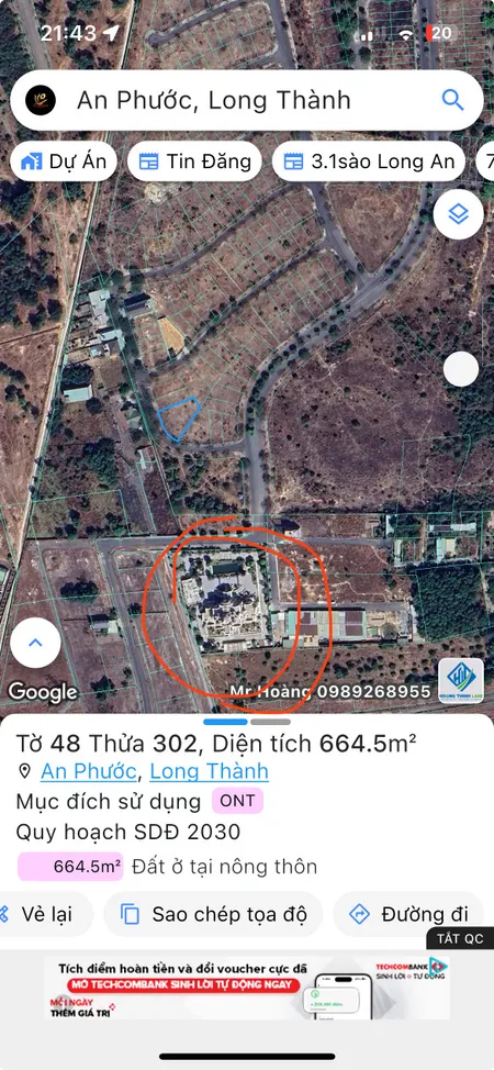 Bán đất 1195m² ngang 30m giá 4.5 tỷ Xã An Phước