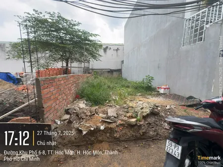 Bán lô đất đẹp thổ cư đường Trương Nữ Vương. TT hóc môn. Gần chợ