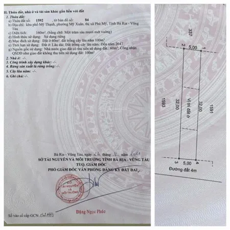 Hàng hiếm tại gần đường s, mỹ xuân, phú mỹ, bà rịa vũng tàu, 2,3 tỷ, 196 m2