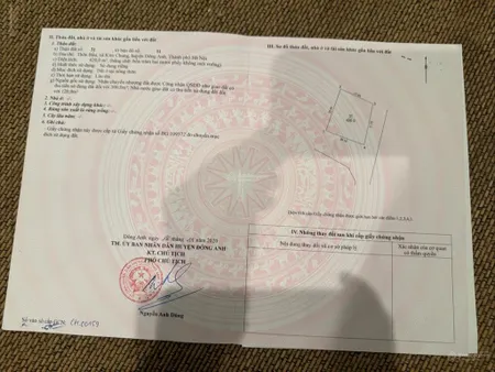 Bán khổ đất đẹp nhất kim chung chính chủ