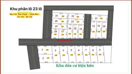 Bán đất 100m² ngang 5m giá 2.1 tỷ Xã Kim Anh