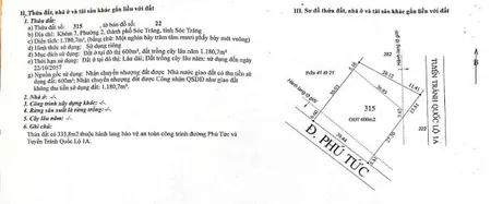Bán đất Mặt tiền đường Phú Tức 1792.3m² ngang 40m giá 8 tỷ Phường Phú Lợi