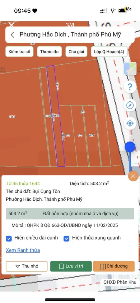 Bán đất 504m² ngang 6.1m giá 2.1 tỷ Phường Tân Thành