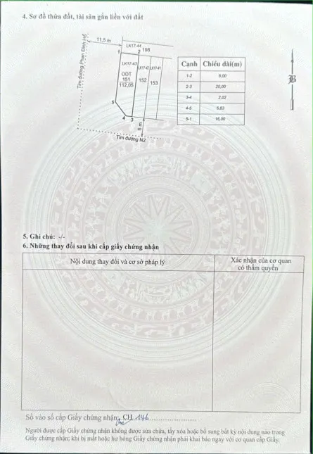 Bán đất 112,05m² giá 5.2 tỷ Phường Đông Hải