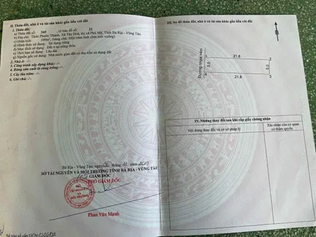 Bán đất 109.6m² ngang 5.0m giá 1.35 tỷ Phường Tân Hải