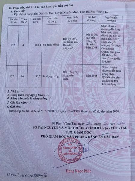 Bán đất 1825m² ngang 25m giá 9 tỷ Xã Hòa Hội