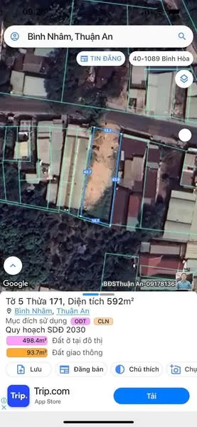 👉 Đất Mt đường cây me  P.Lái Thiêu.TP.HCM