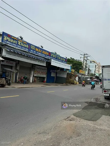 Bán 709m2 mặt tiền kinh doanh đường bình long, 16mx52m, giá 105 tỷ, p. phú thạnh, quận tân phú