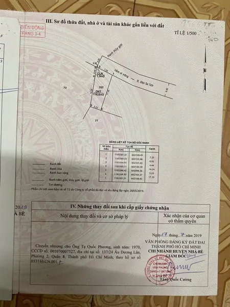 Bán đất tại đào sư tích, phước lộc, nhà bè, 4,6 tỷ, 118m2 hot!