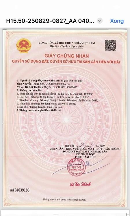 2 LÔ LIỀN KỀ MĂT TIỀN KA2  EATU - TÂN AN 11/9/25