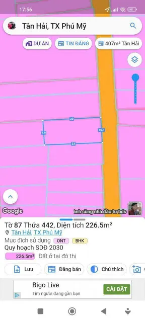 Bán đất 230m² ngang 10m giá 3.8 tỷ Phường Tân Hải