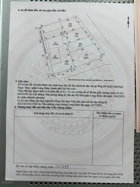 50,2m mặt tiền to, bắc biên, ngọc thụy, qquy hoạch đất ở gpxd 4 tầng 1 tum , sổ đỏ sẵn sàng