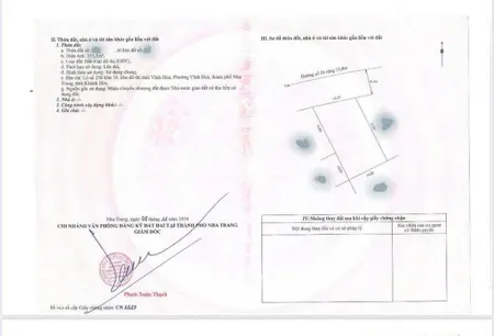 Bán đất biệt thự mặt tiền đường huỳnh văn nghệ vĩnh hoà bắc nha trang, giá cực tốt chỉ 47tr/m2