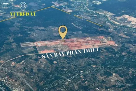 Bán 2 sào đất, mặt tiền mở rộng 30m, kết nối cổng sân bay phan thiết 3km, giá 1,1tr/m2